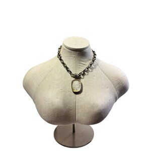 Stephen Dweck Silver and Mother of Pearl Necklace and Pendant